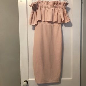 Off the shoulder pencil dress